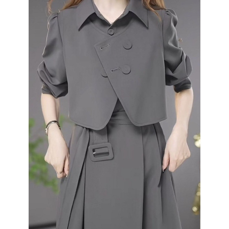 Zzzz dvodijelni set od twilla, finog tkanja, za žene, kolekcija ranog jeseni, elegantan i stiliziran dizajn