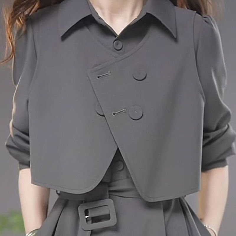 Zzzz dvodijelni set od twilla, finog tkanja, za žene, kolekcija ranog jeseni, elegantan i stiliziran dizajn