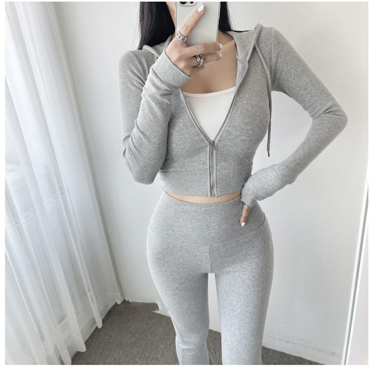 Jednobojni gornji komplet s dugim rukavima, seksi casual stil, ljeto 2025