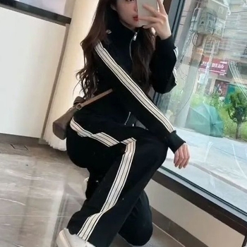 Ženski baršunasti kardigan i sweatshirt sa širokim hlačama, casual set za jesen-zimu 2025