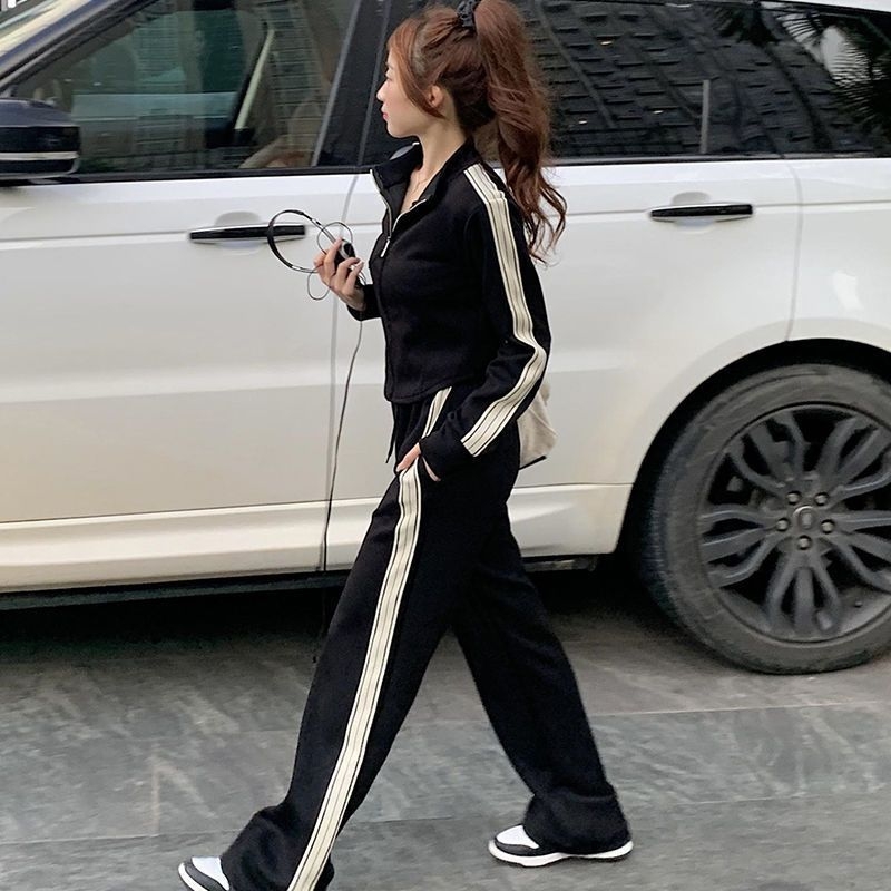 Ženski baršunasti kardigan i sweatshirt sa širokim hlačama, casual set za jesen-zimu 2025