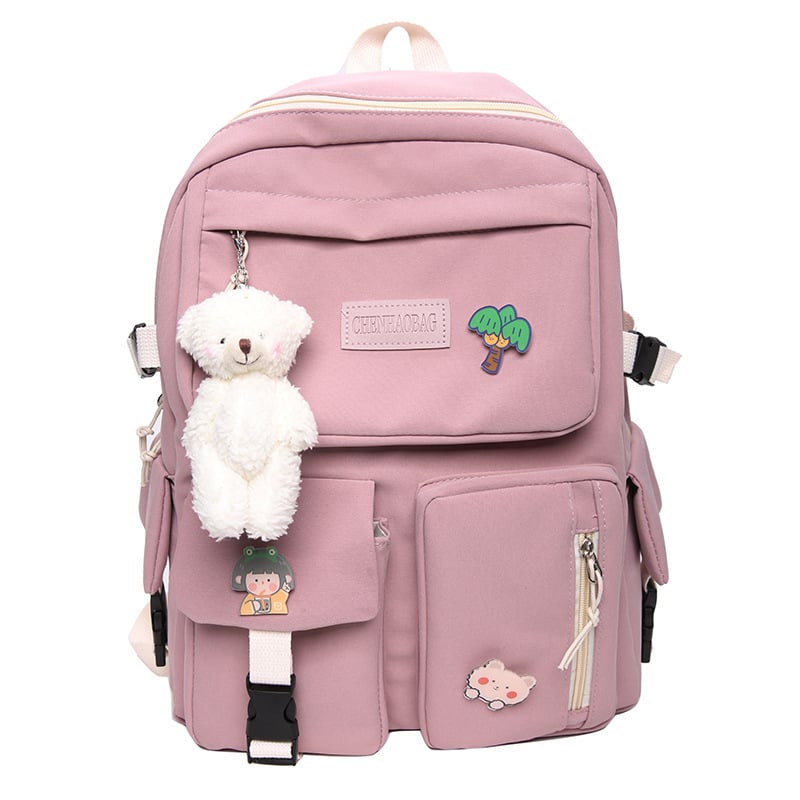 Unisex školski ranac u korejskom stilu, Harajuku inspiriran, veliki kapacitet 36–55L, najlon, prozračan, naramenice s zračnim jastučićima