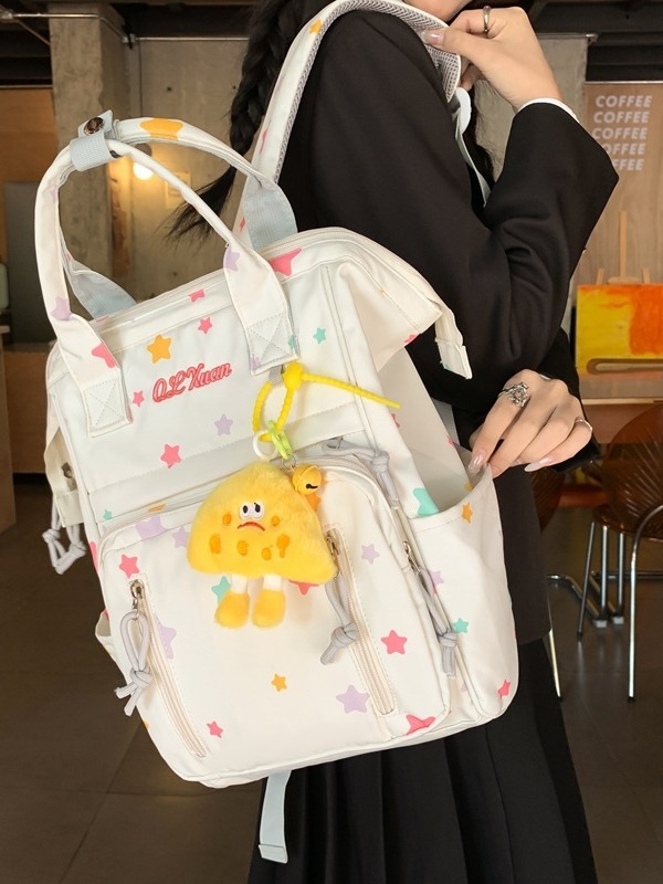 Unisex ultra lagan najlon ruksak s geometrijskim uzorkom, kapacitet ispod 20 L, street stil, za svakodnevnu upotrebu