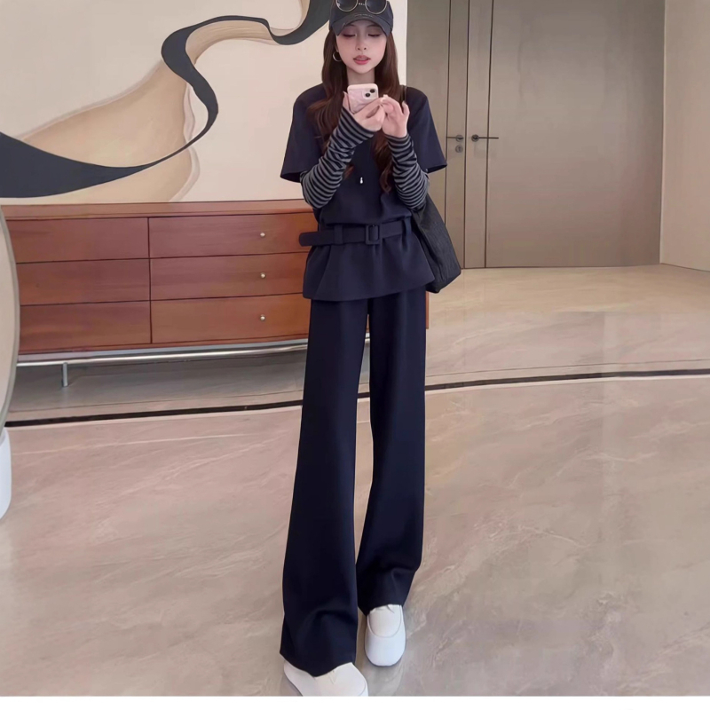 Dva dijela od pamuka: gornji dio s dugim rukavima i dugačke hlače – elegantan gradski stil, jesen 2025