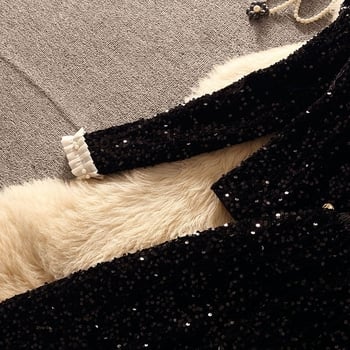 Ženski kostim s suknjom – Mercerizirani poliester-elastan, kratka suknja, dugi rukavi s princepskim krojem, 2025 ljeto