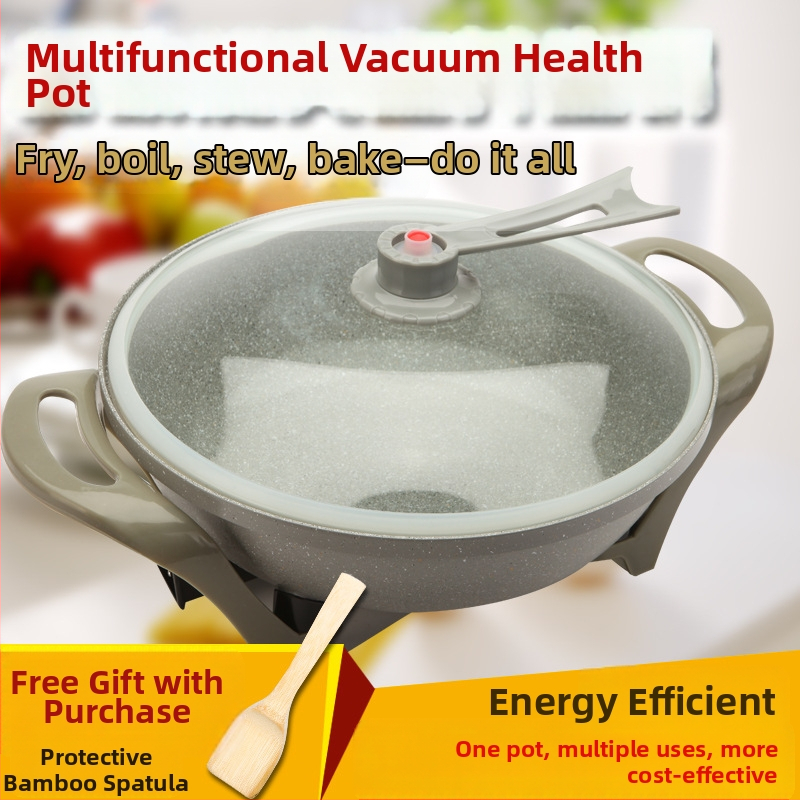 Viacúčelový elektrický hrniec s kórejským štýlom, nepriľnavý povrch, vákuové veko, 1500 W, 220 V