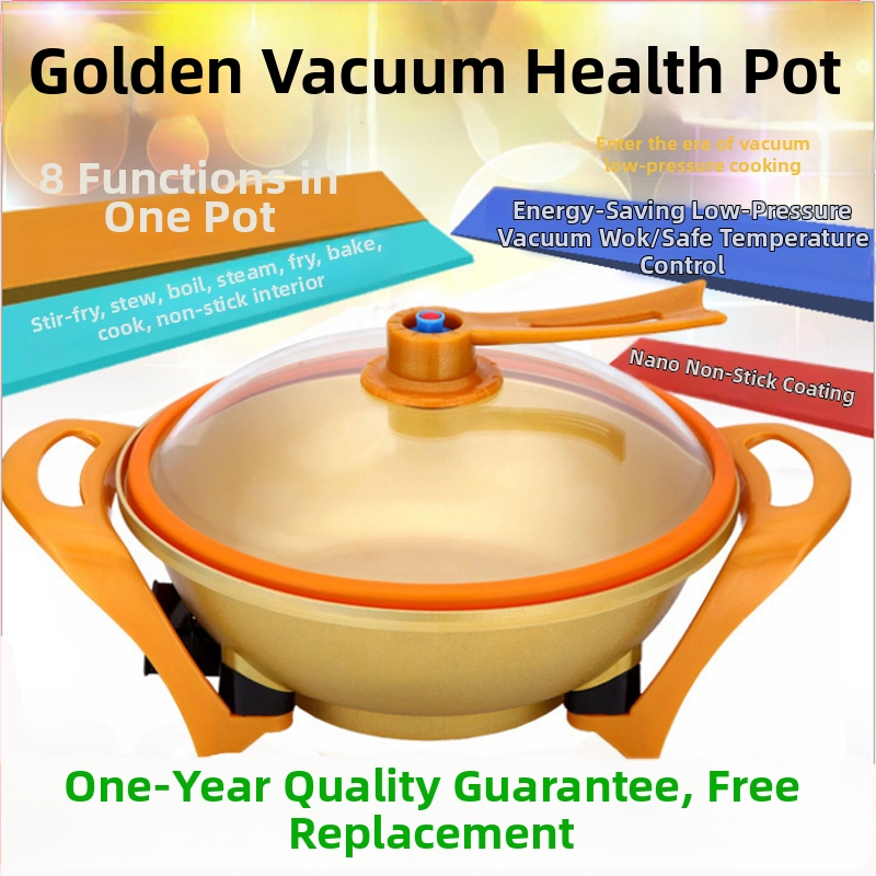 Viacúčelový elektrický hrniec s kórejským štýlom, nepriľnavý povrch, vákuové veko, 1500 W, 220 V