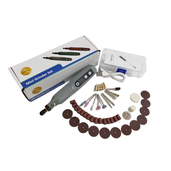 173 Mikro Elektromos Fúró – Jade Csiszolás és Polírozás Minden‑egy‑ben faipar és DIY‑hoz; újratölthető lítium akkumulátor 3,7V; öt sebesség‑szabályozás; 173 tartozék; 0,6 m kábel; nettó tömeg 0,42 kg