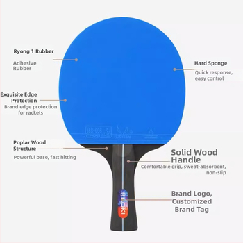 Rakieta na stolný tenis, balenie 2 kusy, Thor Loki, poplarová doska, protilepivá guma, pre začiatočníkov