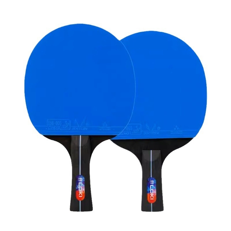 Asztaliteniszütő, 2 darabos készlet, Thor Loki, poplar penge, antiadhéziós gumi, kezdőknek