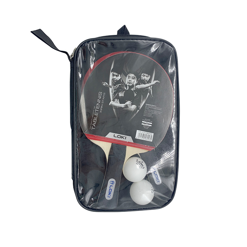 Asztaliteniszütő, 2 darabos készlet, Thor Loki, poplar penge, antiadhéziós gumi, kezdőknek