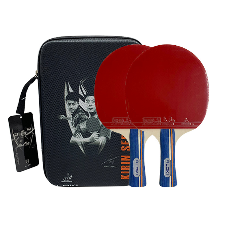 Asztaliteniszütő, 2 darabos készlet, Thor Loki, poplar penge, antiadhéziós gumi, kezdőknek