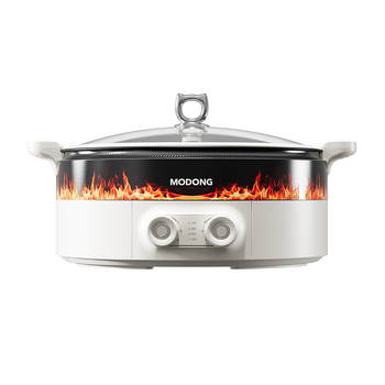 Električna posuda za hot pot, 8 L kapaciteta, 1500 W, za 5–6 osoba, dubina unutarnjeg spremnika 7 cm, funkcija sprječavanja suhog kuhanja
