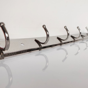 Неръждаема стомана стенна закачалка с три реда за кухня и баня — за кърпи и палта, капацитет 5–10 кг