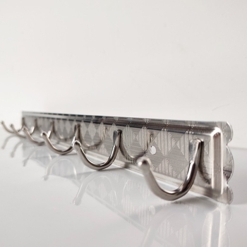 Неръждаема стомана стенна закачалка с три реда за кухня и баня — за кърпи и палта, капацитет 5–10 кг