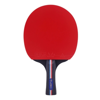 Asztalitenisz ütő Thunder God, ívelt gyors támadás, nyárfából készült penge, ragasztóellenes gumi, oldalsó ütés
