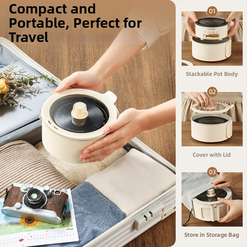 Asma Φορητή Διαχωριζόμενη Ηλεκτρική Κατσαρόλα Μαγειρέματος – 500W, 220V, Αλουμινίου Κράμα, Μοντέλο CL-FTG01