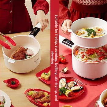 SUPERBABY GM-J/D20 elektrická mini hrniec do internátu, objem 2 l, 800 W, keramický vnútorný povrch, mikroprocesorové ovládanie, časovanie