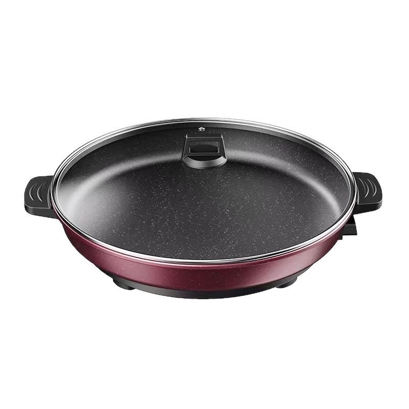 Električna tava za grill s prilagodljivom temperaturom, 1500W+, aluminijsko tijelo, kapacitet 6 L, pare i Teppanyaki funkcije