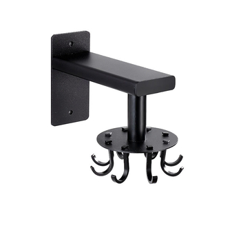 Кухненски стенен държач за прибори с въртящи се куки – Space Aluminum, Er Mo, модерен минималистичен стил, приблизително 1 кг