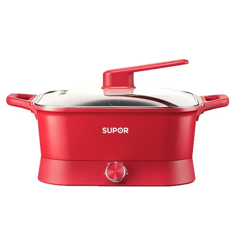Supor 6L Električni hot pot, 1800W, funkcije kuhanja i hot pot-a, Plastično kućište, Mehaničko upravljanje, 220V, za 3–4 osobe, Dubina unutarnjeg lonca 9 cm