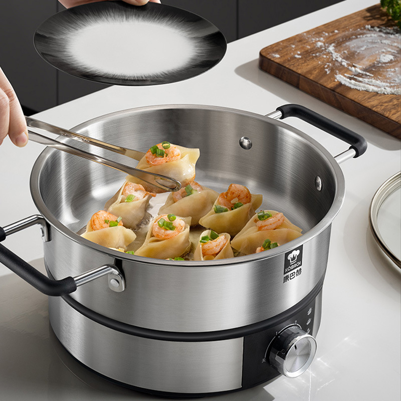 Cambax 304 Ανοξείδωτο Ατσάλι Ηλεκτρική Κατσαρόλα, Πολυλειτουργική, Μοντέλο XRDJG-32B, 1355W, 220V