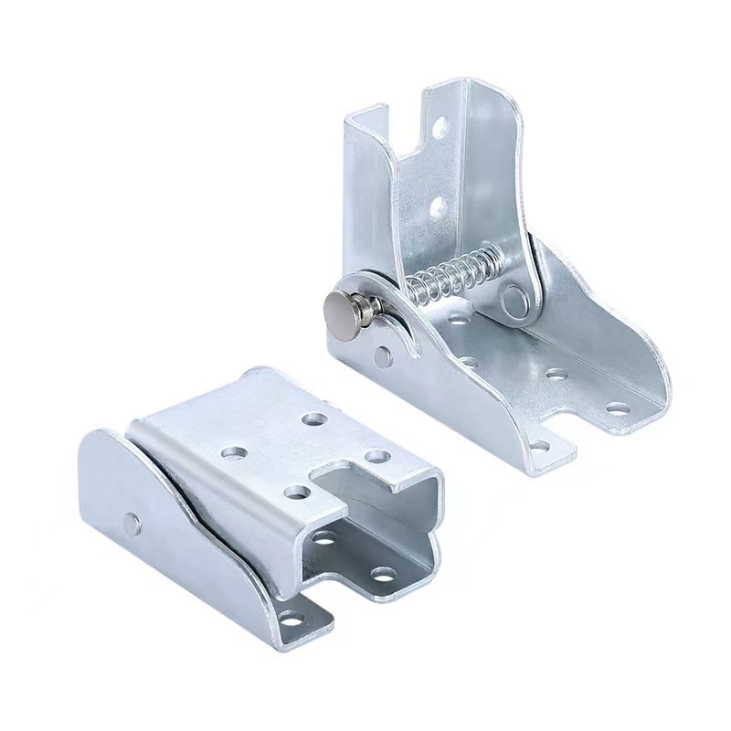 Мебелни панти — 90° самозатварящи се сгъваеми крака за маси и столове; масивни дървени мебели; високовъглеродна стомана; електроплакиране