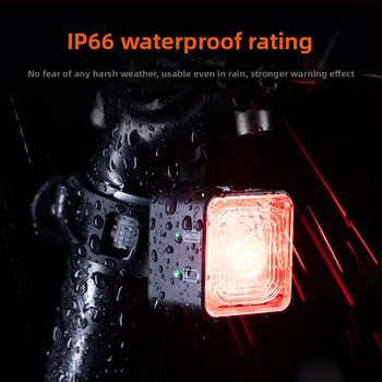 Set svjetala za bicikl: prednje i stražnje svjetlo s pametnim kočnim stražnjim svjetlom, USB punjenje, vodootporno, 6 načina