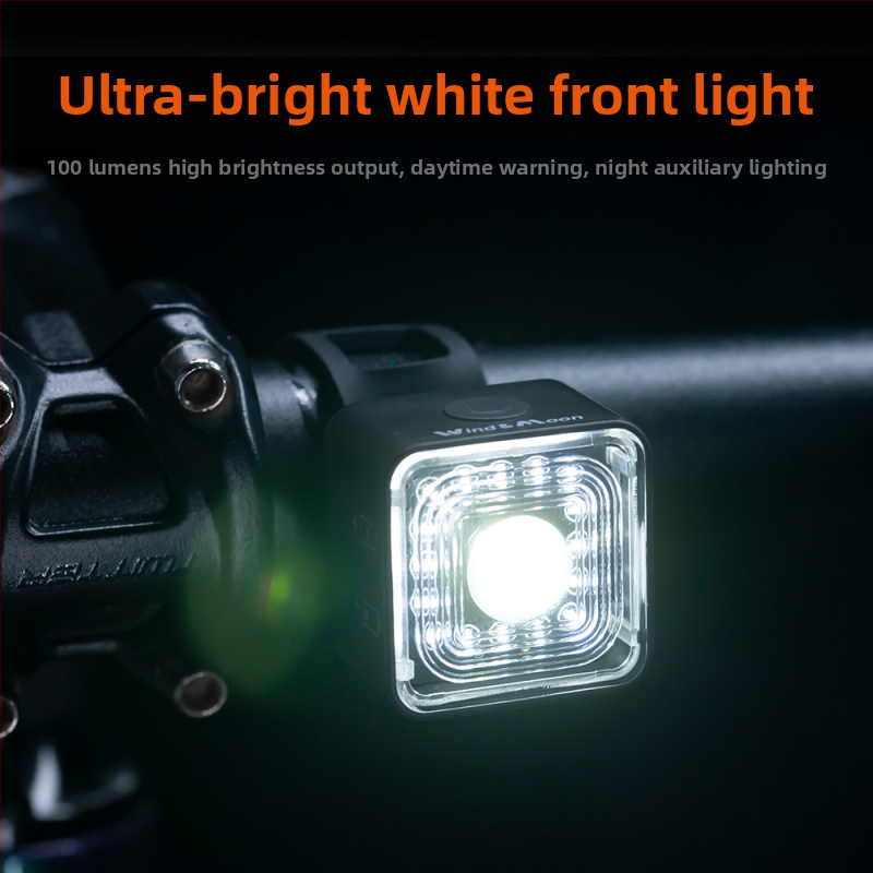 Set svjetala za bicikl: prednje i stražnje svjetlo s pametnim kočnim stražnjim svjetlom, USB punjenje, vodootporno, 6 načina