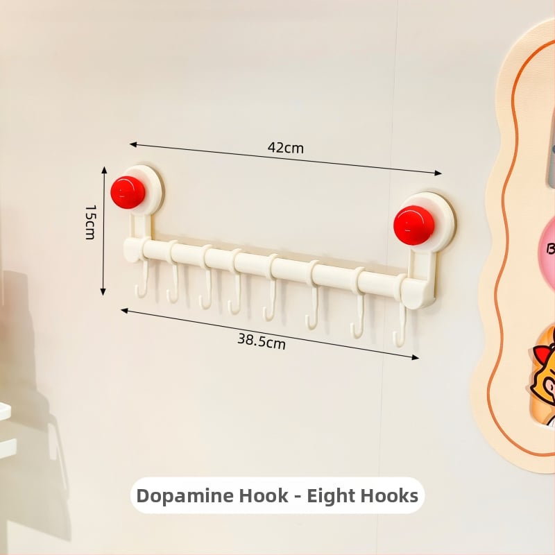Кухненски държач в ред за стенен монтаж с вакуумни чашки, без пробиване, многофункционална поставка за прибори (лъжици, лопатки); Материал: PP+PET; Тегло: 300 g; Обработка: пръскано боядисване; Стил: модерен минимализъм