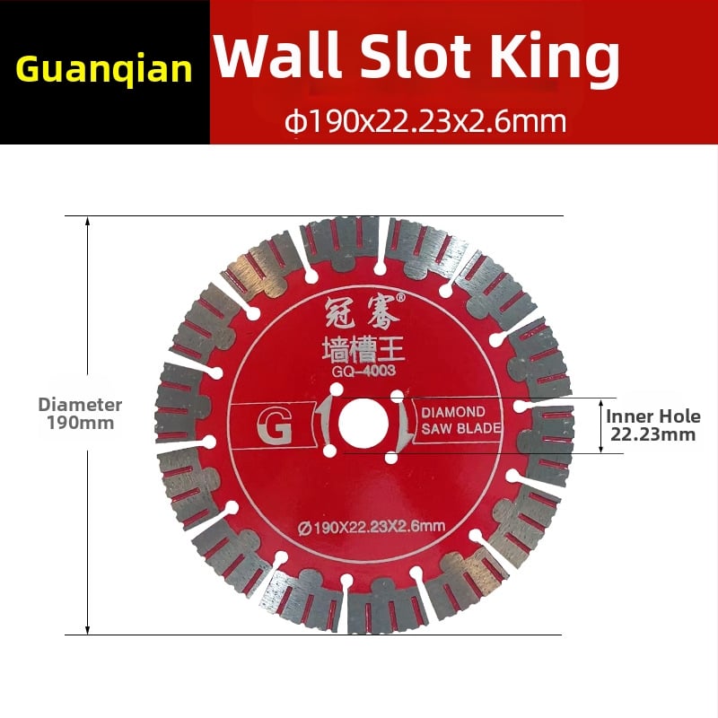 Dijamantni disk za kanaliziranje zidova – Crown marka; model Crown wall trough king; Primjene: obrada betona; Proizvodni proces: sinterirani.