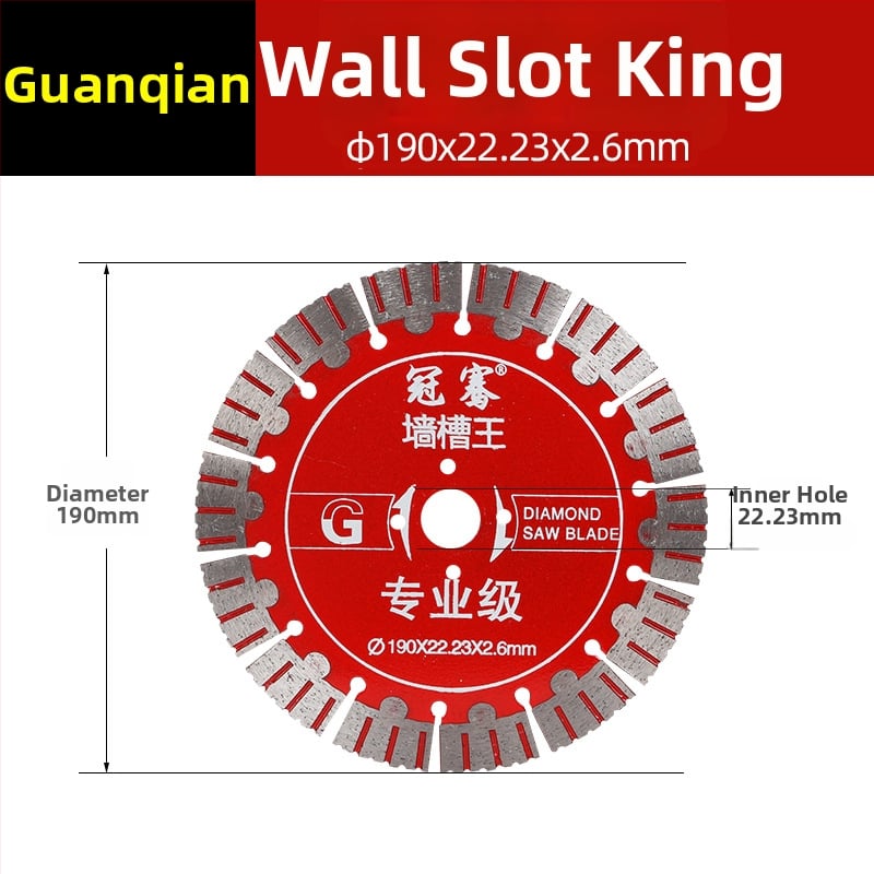 Dijamantni disk za kanaliziranje zidova – Crown marka; model Crown wall trough king; Primjene: obrada betona; Proizvodni proces: sinterirani.