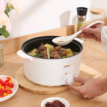 Електрическа мултифункционална тенджера за готвене, голям капацитет, 800 W, функции: пара, пържене, варене, задушаване, 3–4 л, вътрешен съд от неръждаема стомана