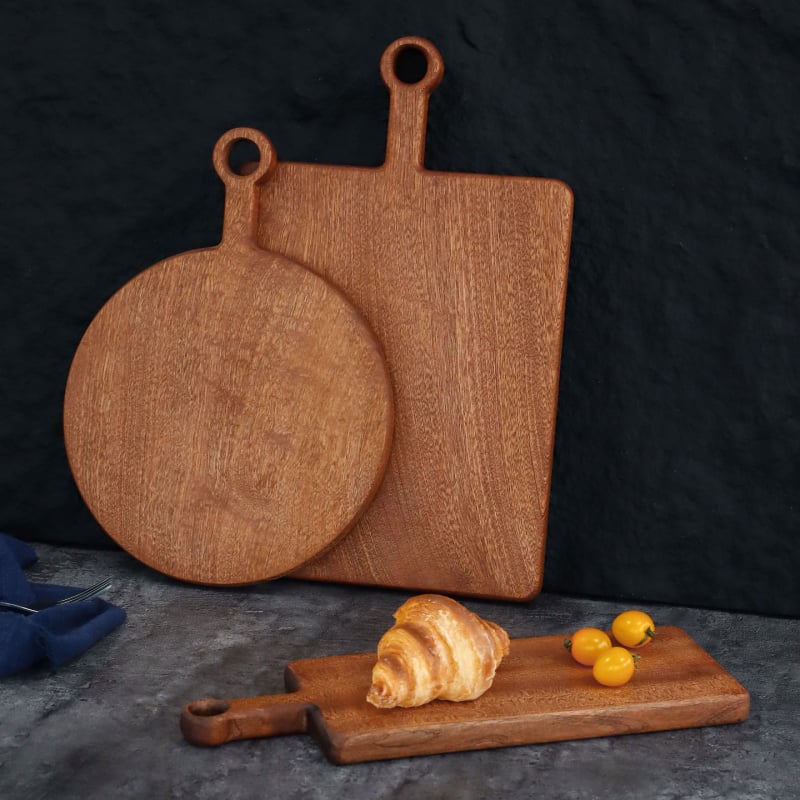 Kétsárnyú Ebony vágódeszka – Modern, letisztult konyhai tálca gyümölcsöknek és kenyérnek (Eredet: Jiangsu, 2024 tavasz)