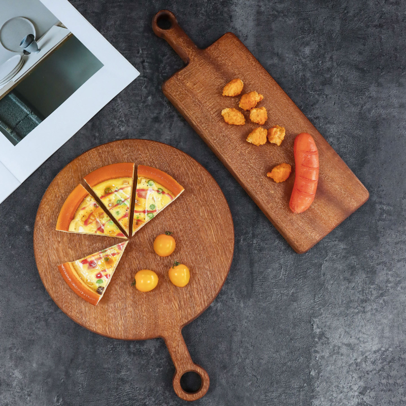 Kétsárnyú Ebony vágódeszka – Modern, letisztult konyhai tálca gyümölcsöknek és kenyérnek (Eredet: Jiangsu, 2024 tavasz)