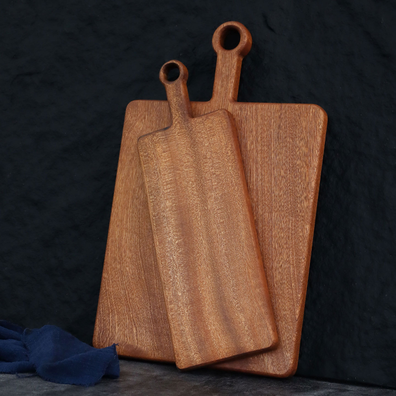 Kétsárnyú Ebony vágódeszka – Modern, letisztult konyhai tálca gyümölcsöknek és kenyérnek (Eredet: Jiangsu, 2024 tavasz)