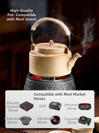 Керамично комплект за варене на чай SK280 — преносим, термоизолиран, със съхранение, за 3–5 човека