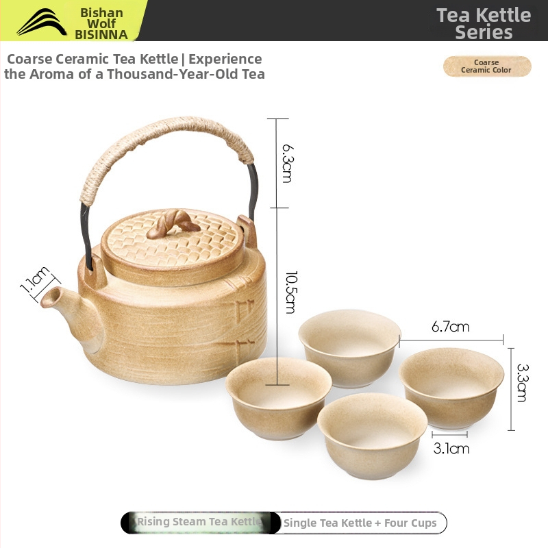 Керамично комплект за варене на чай SK280 — преносим, термоизолиран, със съхранение, за 3–5 човека