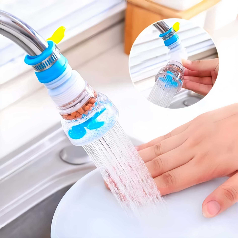 Hosszított permetezőfejes csaptelefilter a konyhai víztisztításhoz, műanyag minimalist dizájn