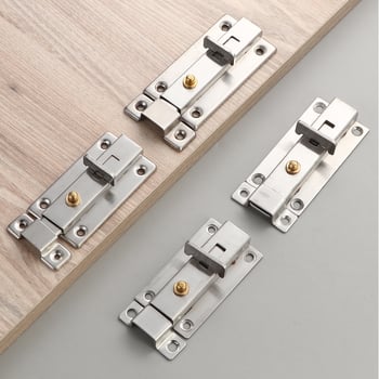 Oțel inoxidabil flanșat, placă plată groasă cu încuietoare auto-elastică pentru ușile de baie și dulapuri – Model auto-elastic, 201/304, finisaj periat, stil nou chinezesc
