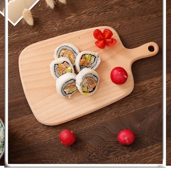 Placă de tăiat din bambus și farfurie pentru sushi — antibacterian, antifungic, stil chinezesc