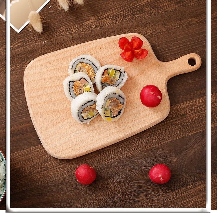 Placă de tăiat din bambus și farfurie pentru sushi — antibacterian, antifungic, stil chinezesc