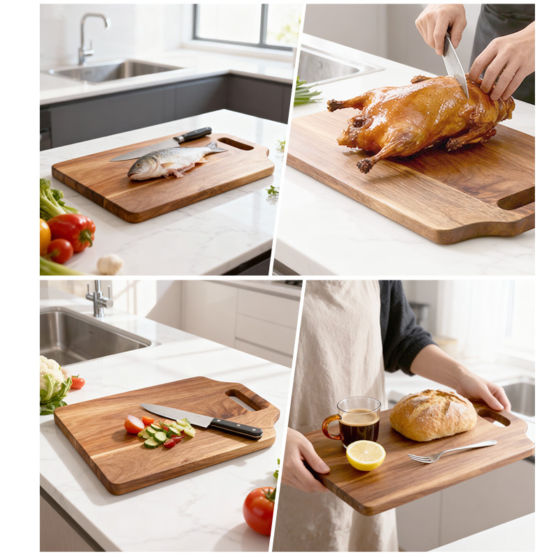 Scândură de tăiat din lemn masiv - Huanglifang, cu două fețe, uz casnic, stil modern minimalist (Material: Lemn; Brand: Huanglifang; Funcție: Uz casnic; Stil: Modern minimalist; Anul lansării: 2025)