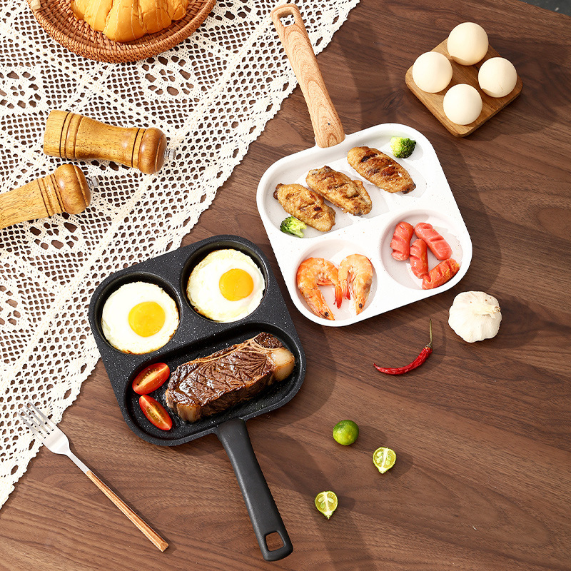 Tigaie din piatră Maifan, 3-în-1 pentru omletă, antiaderentă, multifuncțională, compatibilă cu aragazuri obișnuite