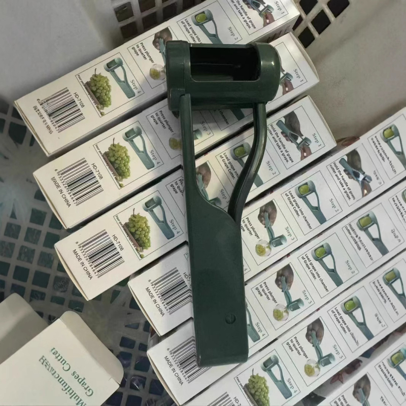 Divizor de fructe cu tăietor de struguri, din plastic, lansat în 2024, logo imprimat, stil modern minimalist.