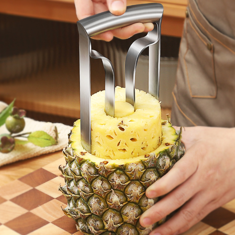 Ananas gulilac i uklanjanje očiju, rezač srži, kuhinjski alat od nehrđajućeg čelika 430