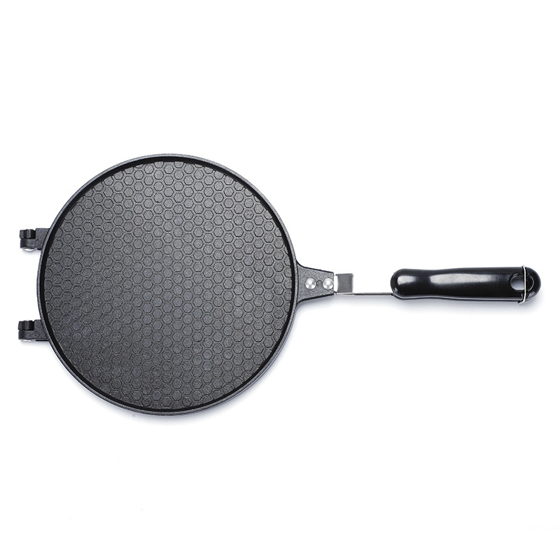 Dvostrani tiganj za korejske rolice od jaja s kalupom za vafle, ravno dno, model SJ-YP017, aluminijska legura, non-stick premaz, težina 750 g, pogodno za opće štednjake