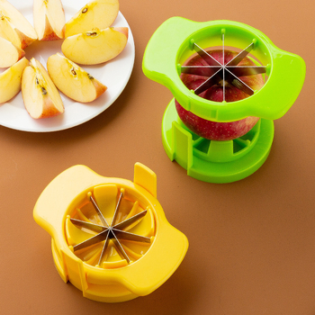Уред за рязане на ябълки и лимони, изработен от неръждаема стомана и ABS, многофункционален кухненски режещ инструмент за плодове и зеленчуци, с печат на лого