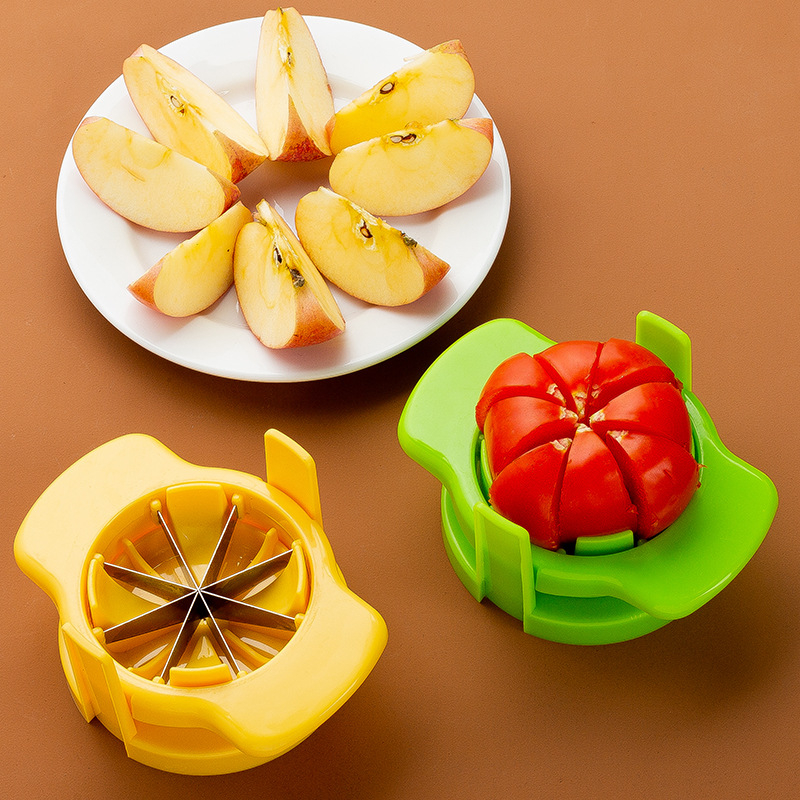 Уред за рязане на ябълки и лимони, изработен от неръждаема стомана и ABS, многофункционален кухненски режещ инструмент за плодове и зеленчуци, с печат на лого