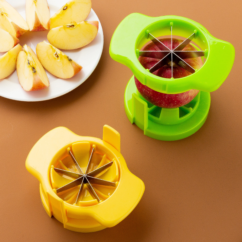 Уред за рязане на ябълки и лимони, изработен от неръждаема стомана и ABS, многофункционален кухненски режещ инструмент за плодове и зеленчуци, с печат на лого